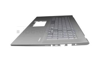 Keyboard incl. topcase DE (german) silver/silver with backlight original suitable for Asus Business P1701DA