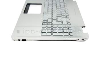 Keyboard incl. topcase DE (german) silver/silver with backlight original suitable for Asus ROG GL551JK