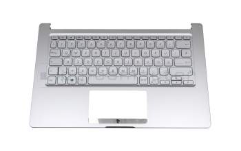 Keyboard incl. topcase DE (german) silver/silver with backlight original suitable for Asus VivoBook 14 F403FA