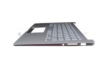Keyboard incl. topcase DE (german) silver/silver with backlight original suitable for Asus VivoBook 14 X403FA
