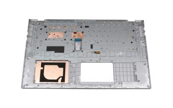 Keyboard incl. topcase DE (german) silver/silver with backlight original suitable for Asus VivoBook 17 R754EA