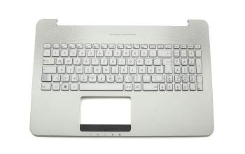 Keyboard incl. topcase DE (german) silver/silver with backlight original suitable for Asus VivoBook Pro N552VW