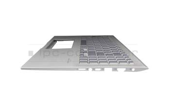 Keyboard incl. topcase DE (german) silver/silver with backlight original suitable for Asus X532FA