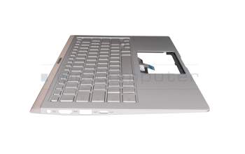 Keyboard incl. topcase DE (german) silver/silver with backlight original suitable for Asus ZenBook 14 UX433FA