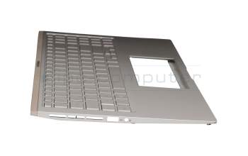 Keyboard incl. topcase DE (german) silver/silver with backlight original suitable for Asus ZenBook 15 UX534FA
