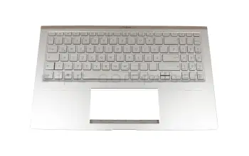 Keyboard incl. topcase DE (german) silver/silver with backlight original suitable for Asus ZenBook 15 UX534FTC