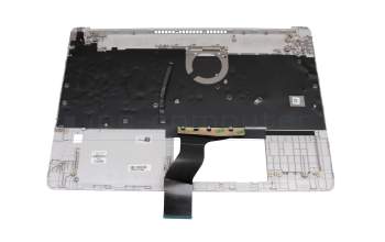 Keyboard incl. topcase DE (german) silver/silver with backlight original suitable for HP 15s-eq2000