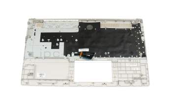 Keyboard incl. topcase DE (german) silver/silver with backlight original suitable for HP 17-cn1000