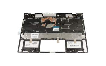Keyboard incl. topcase DE (german) silver/silver with backlight original suitable for HP Envy 13-ah0900