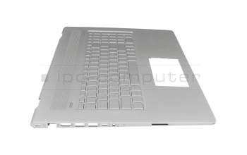 Keyboard incl. topcase DE (german) silver/silver with backlight original suitable for HP Envy 17-ae100