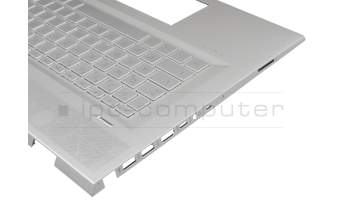 Keyboard incl. topcase DE (german) silver/silver with backlight original suitable for HP Envy 17-bw0300