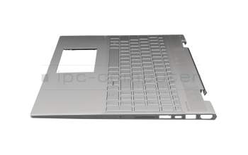 Keyboard incl. topcase DE (german) silver/silver with backlight original suitable for HP Envy x360 15-cn0700