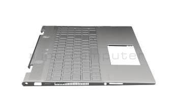 Keyboard incl. topcase DE (german) silver/silver with backlight original suitable for HP Envy x360 15-cn1600