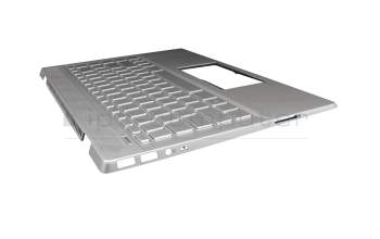 Keyboard incl. topcase DE (german) silver/silver with backlight original suitable for HP Pavilion 14-ce1300