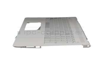 Keyboard incl. topcase DE (german) silver/silver with backlight original suitable for HP Pavilion 15-cc000