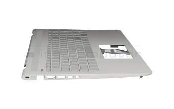 Keyboard incl. topcase DE (german) silver/silver with backlight original suitable for HP Pavilion 15-cd000