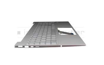 Keyboard incl. topcase DE (german) silver/silver with backlight original suitable for HP Pavilion 15-eg1000