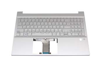 Keyboard incl. topcase DE (german) silver/silver with backlight original suitable for HP Pavilion 15-eg3000