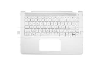 Keyboard incl. topcase DE (german) silver/silver with backlight original suitable for HP Pavilion x360 14-ba000