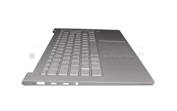 Keyboard incl. topcase DE (german) silver/silver with backlight original suitable for Lenovo Yoga C940-14IIL (81Q9)