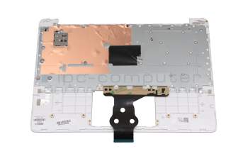 Keyboard incl. topcase DE (german) white/silver original suitable for HP Stream 11-ak0000