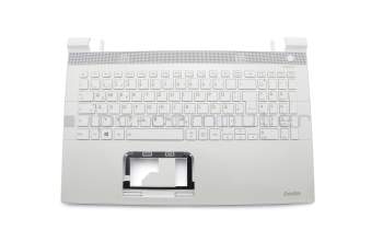 Keyboard incl. topcase DE (german) white/white original suitable for Toshiba Satellite L50-C