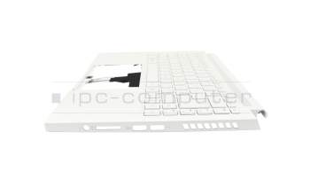 Keyboard incl. topcase DE (german) white/white with backlight (with pen compartment) original suitable for Acer ConceptD 3 (CC314-72)