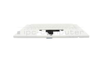 Keyboard incl. topcase DE (german) white/white with backlight (with pen compartment) original suitable for Acer ConceptD 3 Ezel Pro (CC314-73P)
