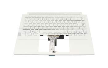 Keyboard incl. topcase DE (german) white/white with backlight (without pen compartment) original suitable for Acer ConceptD 3 (CN314-73G)