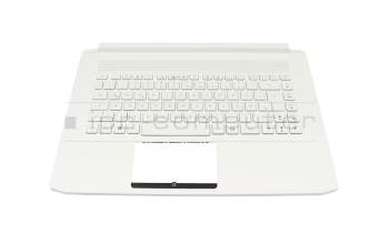 Keyboard incl. topcase DE (german) white/white with backlight original suitable for Acer ConceptD 7 (CN715-72P)