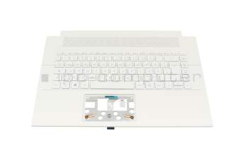 Keyboard incl. topcase DE (german) white/white with backlight original suitable for Acer ConceptD 7 Ezel Pro (CC715-72P)