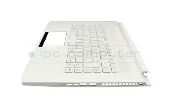 Keyboard incl. topcase DE (german) white/white with backlight original suitable for Acer ConceptD 7 Pro (CN715-71P)