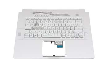 Keyboard incl. topcase DE (german) white/white with backlight original suitable for Asus TUF Dash F15 FX516PM