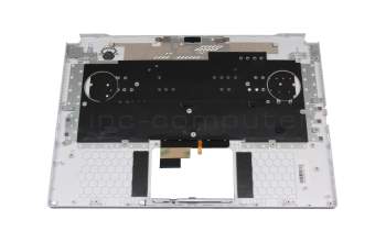 Keyboard incl. topcase DE (german) white/white with backlight original suitable for Asus TUF Dash F15 FX516PR