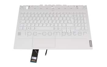 Keyboard incl. topcase DE (german) white/white with backlight original suitable for Lenovo Legion 5-15ACH6A (82NW)