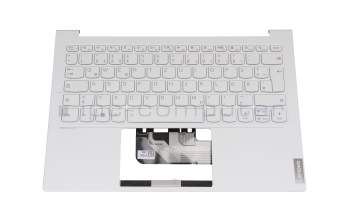 Keyboard incl. topcase DE (german) white/white with backlight original suitable for Lenovo Yoga Slim 7 Carbon-13ITL5 (82EV)
