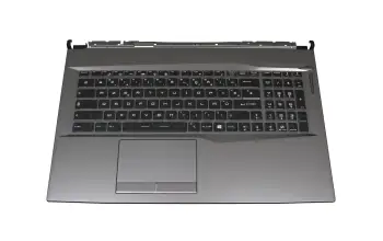 Keyboard incl. topcase FR (french) black/anthracite original suitable for MSI GP75 Leopard 10SDK/10SDR (MS-17E7)