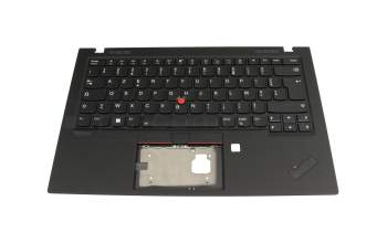 Keyboard incl. topcase FR (french) black/black with backlight and mouse-stick original suitable for Lenovo ThinkPad X1 Carbon 8th Gen (20UA/20U9)