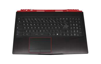 Keyboard incl. topcase FR (french) black/black with backlight original suitable for MSI GE63 Raider 9SF (MS-16P7)