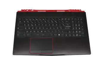 Keyboard incl. topcase FR (french) black/black with backlight original suitable for MSI GE63 Raider RGB 8RE/8RF (MS-16P5)