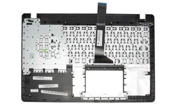 Keyboard incl. topcase FR (french) black/grey original suitable for Asus R510CC