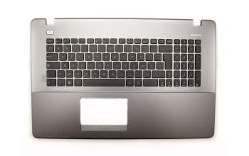 Keyboard incl. topcase FR (french) black/silver original suitable for Asus F750LB