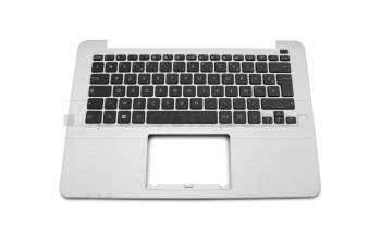 Keyboard incl. topcase FR (french) black/silver original suitable for Asus R301UA