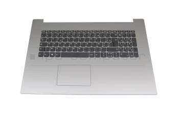 Keyboard incl. topcase FR (french) grey/silver with backlight (Platinum Grey) original suitable for Lenovo IdeaPad 330-17IKB (81DK)