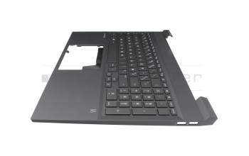 Keyboard incl. topcase FR (french) silver/black with backlight original suitable for HP 14s-fq0000