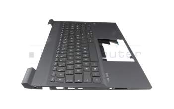 Keyboard incl. topcase FR (french) silver/black with backlight original suitable for HP Victus 16-e0000