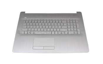 Keyboard incl. topcase FR (french) silver/silver (DVD) (PTP) original suitable for HP 17-by4000