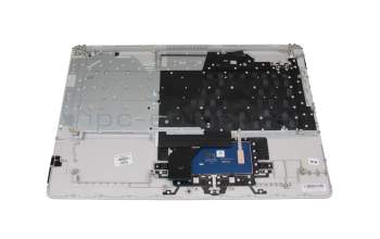 Keyboard incl. topcase FR (french) silver/silver (DVD) (PTP) suitable for HP 17-by3000