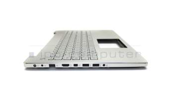 Keyboard incl. topcase FR (french) silver/silver with backlight original suitable for Asus N550JA