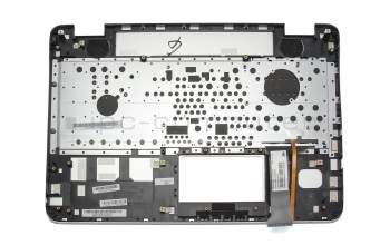 Keyboard incl. topcase FR (french) silver/silver with backlight original suitable for Asus N551JX